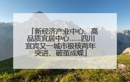 新经济产业中心、高品质宜居中心……四川宜宾又一城市极核两年突进、破茧成蝶
