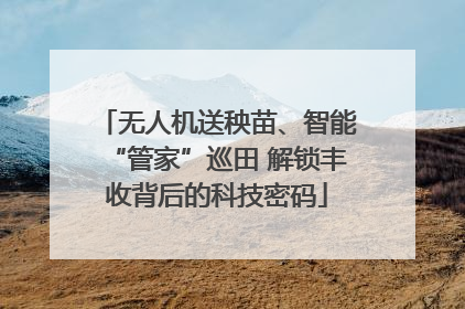 无人机送秧苗、智能“管家”巡田 解锁丰收背后的科技密码