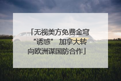 无视美方免费金穹“诱惑” 加拿大转向欧洲谋国防合作