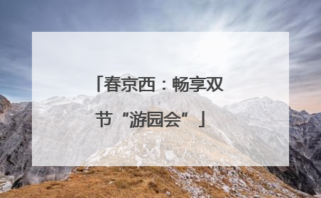 春京西：畅享双节“游园会”