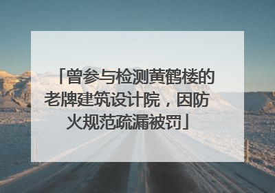 曾参与检测黄鹤楼的老牌建筑设计院，因防火规范疏漏被罚