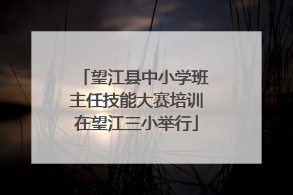 望江县中小学班主任技能大赛培训在望江三小举行