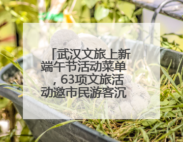 武汉文旅上新端午节活动菜单，63项文旅活动邀市民游客沉浸式过节