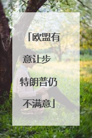 欧盟有意让步 特朗普仍不满意