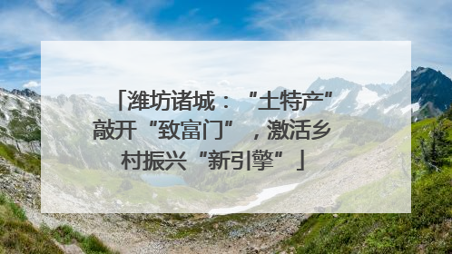 潍坊诸城：“土特产”敲开“致富门”，激活乡村振兴“新引擎”