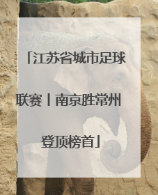 江苏省城市足球联赛丨南京胜常州 登顶榜首