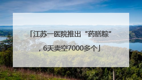江苏一医院推出“药膳粽”，6天卖空7000多个