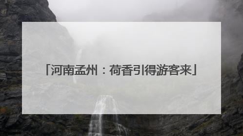 河南孟州：荷香引得游客来
