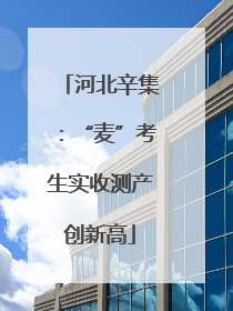 河北辛集：“麦”考生实收测产创新高