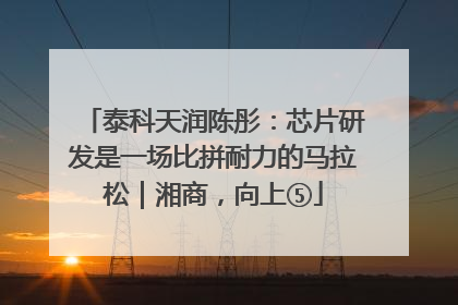 泰科天润陈彤：芯片研发是一场比拼耐力的马拉松｜湘商，向上⑤