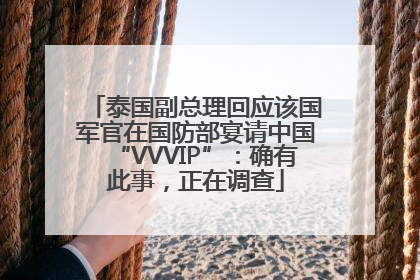 泰国副总理回应该国军官在国防部宴请中国“VVVIP”：确有此事，正在调查