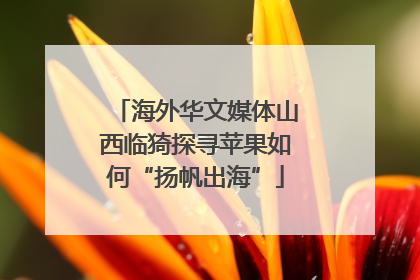 海外华文媒体山西临猗探寻苹果如何“扬帆出海”