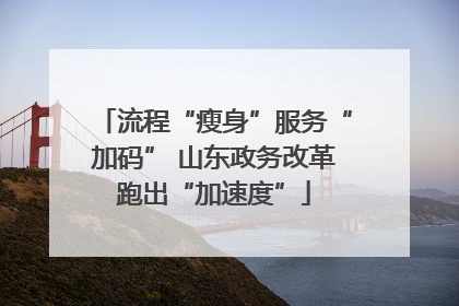 流程“瘦身”服务“加码” 山东政务改革跑出“加速度”