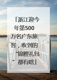 浙江迎今年第500万名广东旅客，收到的“锦鲤礼包”都有啥