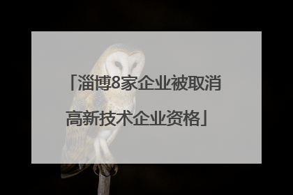 淄博8家企业被取消高新技术企业资格