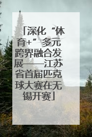 深化“体育+”多元跨界融合发展——江苏省首届匹克球大赛在无锡开赛
