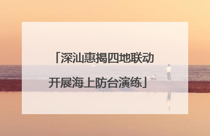 深汕惠揭四地联动开展海上防台演练