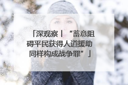 深观察丨“蓄意阻碍平民获得人道援助同样构成战争罪”