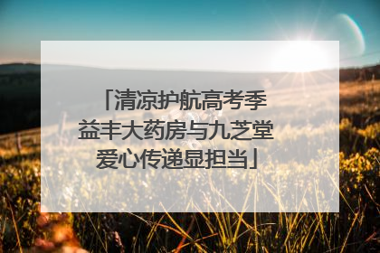 清凉护航高考季 益丰大药房与九芝堂爱心传递显担当