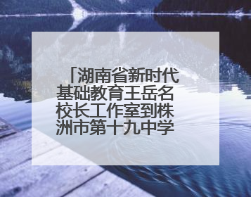 湖南省新时代基础教育王岳名校长工作室到株洲市第十九中学开展研修活动