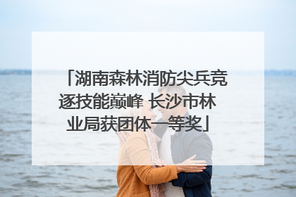 湖南森林消防尖兵竞逐技能巅峰 长沙市林业局获团体一等奖