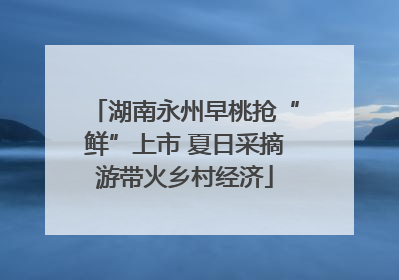 湖南永州早桃抢“鲜”上市 夏日采摘游带火乡村经济