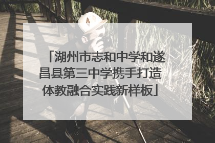 湖州市志和中学和遂昌县第三中学携手打造体教融合实践新样板