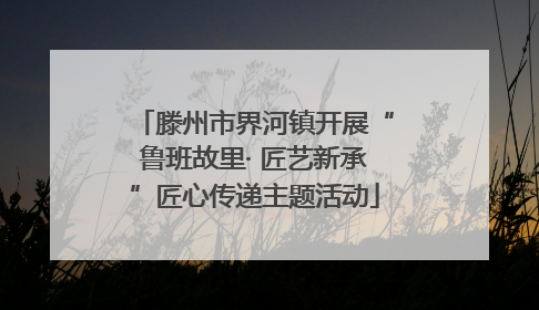 滕州市界河镇开展“鲁班故里· 匠艺新承”匠心传递主题活动