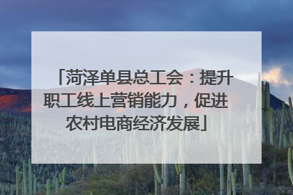菏泽单县总工会：提升职工线上营销能力，促进农村电商经济发展