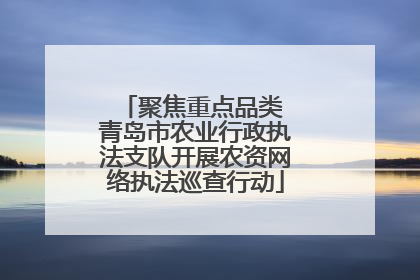 聚焦重点品类 青岛市农业行政执法支队开展农资网络执法巡查行动