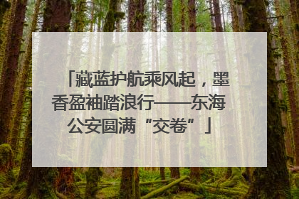 藏蓝护航乘风起，墨香盈袖踏浪行——东海公安圆满“交卷”