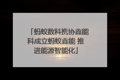 蚂蚁数科携协鑫能科成立蚂蚁鑫能 推进能源智能化