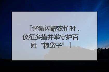 警徽闪耀农忙时，仪征多措并举守护百姓“粮袋子”