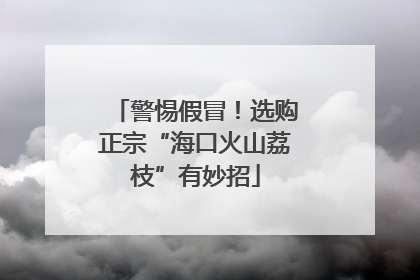 警惕假冒！选购正宗“海口火山荔枝”有妙招