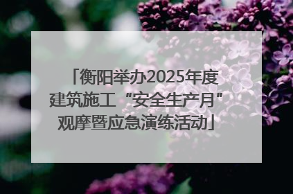 衡阳举办2025年度建筑施工“安全生产月”观摩暨应急演练活动