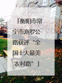 衡阳市常宁市渔罗公路获评“全国十大最美农村路”