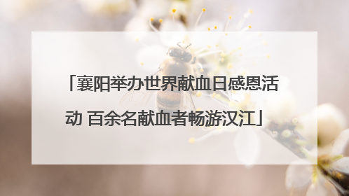 襄阳举办世界献血日感恩活动 百余名献血者畅游汉江
