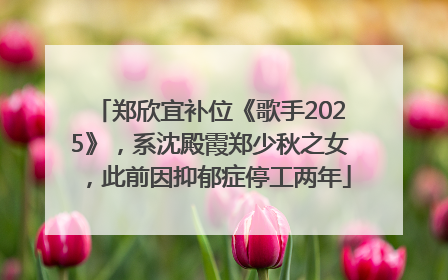 郑欣宜补位《歌手2025》，系沈殿霞郑少秋之女，此前因抑郁症停工两年