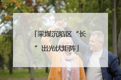 采煤沉陷区“长”出光伏矩阵