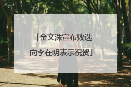 金文洙宣布败选 向李在明表示祝贺