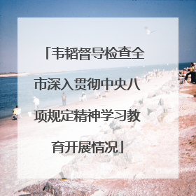 韦韬督导检查全市深入贯彻中央八项规定精神学习教育开展情况