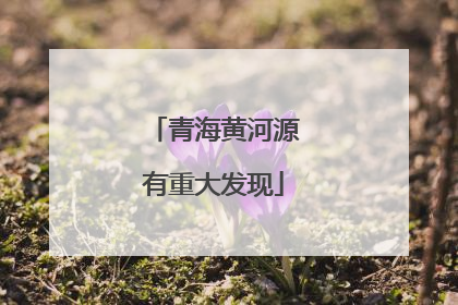 青海黄河源有重大发现