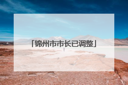 锦州市市长已调整