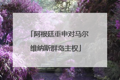 阿根廷重申对马尔维纳斯群岛主权