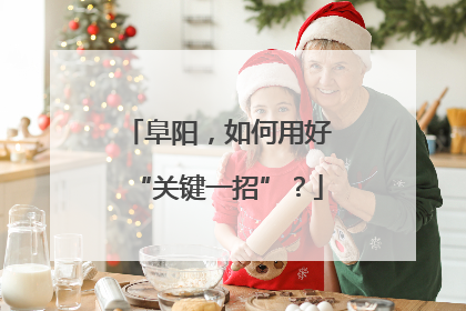 阜阳，如何用好“关键一招”？