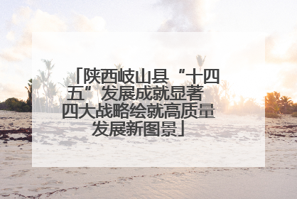 陕西岐山县“十四五”发展成就显著 四大战略绘就高质量发展新图景