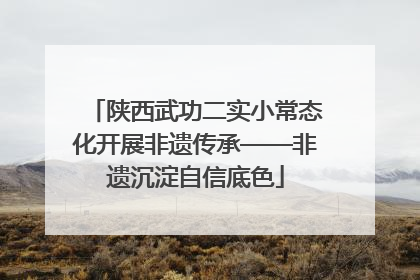 陕西武功二实小常态化开展非遗传承——非遗沉淀自信底色