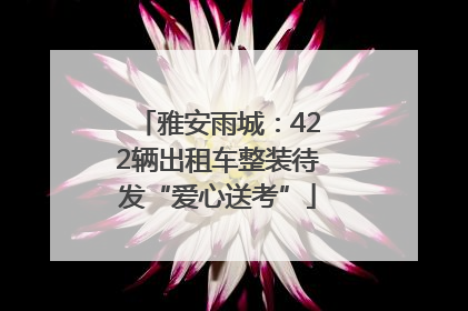 雅安雨城：422辆出租车整装待发“爱心送考”