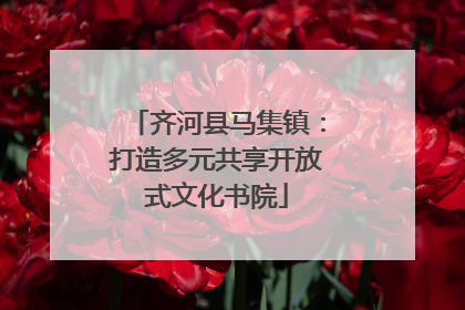 齐河县马集镇：打造多元共享开放式文化书院
