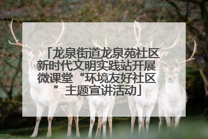 龙泉街道龙泉苑社区新时代文明实践站开展微课堂“环境友好社区”主题宣讲活动